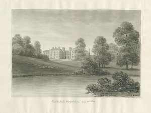 Enville Hall: sepia-tegning av John Buckler