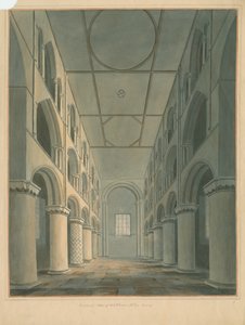 Essex - Waltham Abbey - Interiør, 1802 av John Buckler