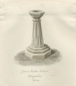 Font i Calton Chapel - Nå 
