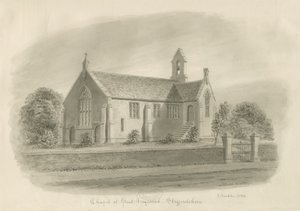 Great Haywood Chapel: sepia-tegning av John Buckler