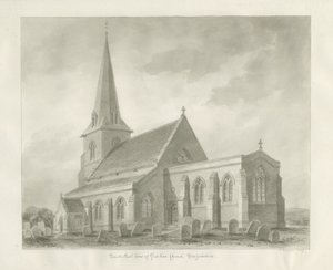 Grindon Church: sepia-tegning av John Buckler
