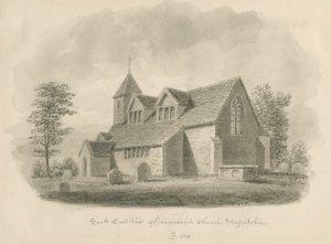 Hammerwich Church: sepia-tegning av John Buckler