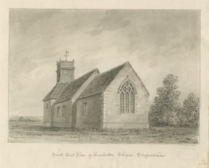 Harlaston Chapel: sepia-tegning av John Buckler