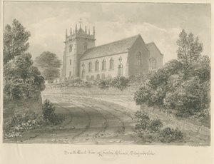Horton kirke: sepia tegning av John Buckler