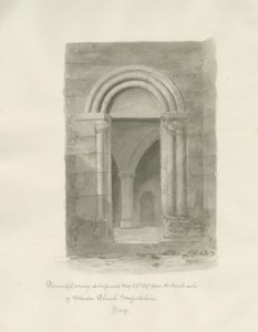 Interiør i Standon Church: sepia-tegning, 24. mai 1847 (tegning) av John Buckler