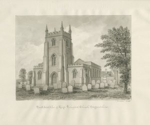 Kingswinford Church: sepia-tegning av John Buckler
