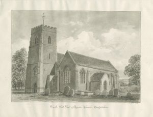 Kinver kirke: sepia tegning av John Buckler