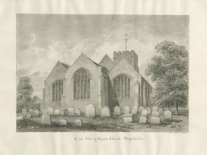 Kinver kirke: sepia tegning av John Buckler