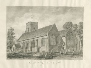 Kinver kirke: sepia tegning av John Buckler