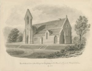 Knightley Chapel: sepia-tegning av John Buckler