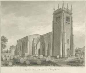 Purre kirke: sepia tegning av John Buckler