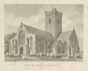 Leigh Church: sepia-tegning av John Buckler