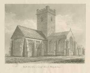 Leigh Church: sepia-tegning av John Buckler