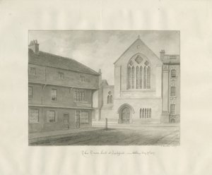 Lichfield - Guildhall: sepia-tegning av John Buckler