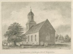 Marchington Church: sepia-tegning av John Buckler
