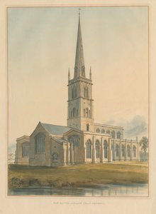Oxfordshire - Burford Church, 1802 av John Buckler