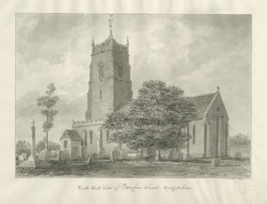 Pattingham Church: sepia-tegning av John Buckler