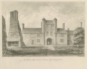 Pillaton Hall: sepia tegning av John Buckler