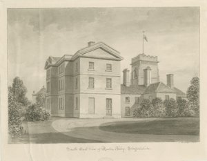 Ranton Abbey [Priory]: sepia-tegning, 1842 av John Buckler