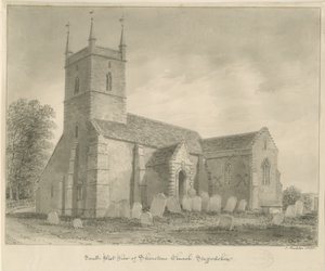 Shenstone Church: sepia-tegning av John Buckler