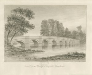 Shugborough Bridge: sepia-tegning, nd [?1840-tallet]