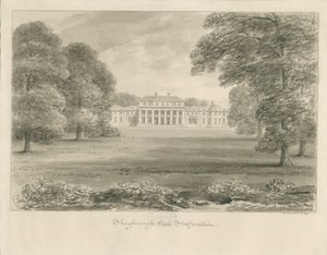 Shugborough Hall: sepia-tegning av John Buckler