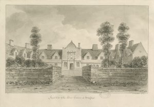 Stafford - Almuhus: sepia-tegning av John Buckler