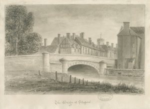 Stafford - Bridge: sepia-tegning av John Buckler