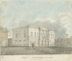 Stafford - Chetwynd House: sepia-tegning av John Buckler