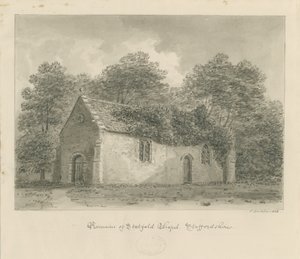 Statfold kapell: sepia tegning av John Buckler