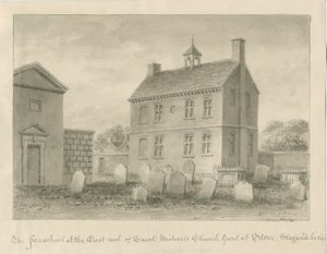 Stein - Friskole: sepia-tegning av John Buckler
