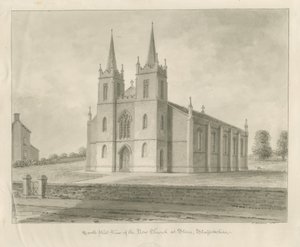 Steinkirke [Ny]: sepia-tegning av John Buckler