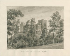 Tamworth Castle: sepia-tegning, april 1849 (tegning) av John Buckler