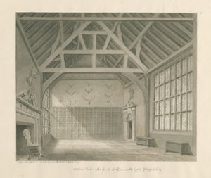 Tamworth Castle: sepia-tegning, april 1849 (tegning) av John Buckler