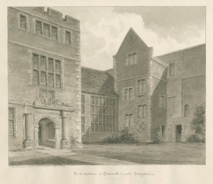 Tamworth Castle: sepia-tegning, april 1849 av John Buckler