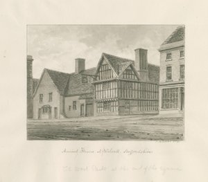 Walsall Town - Ancient House: sepia-tegning av John Buckler