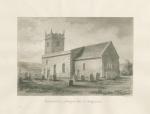 Fosskirke: sepia vask tegning av John Buckler