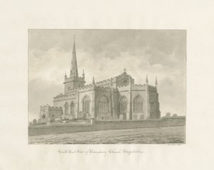 Wednesbury Church: sepia-tegning av John Buckler