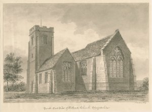 Wichnor kirke: sepia tegning av John Buckler