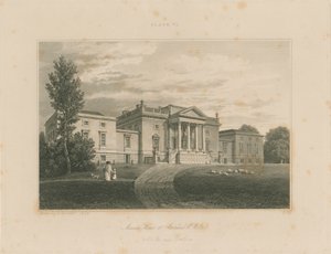 Wiltshire - Stourhead - Mansion: gravering av John Buckler