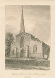 Wolstanton Church: sepia-tegning av John Buckler