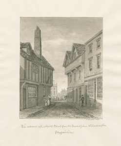 Wolverhampton - Lichfield Street: sepia-tegning av John Buckler