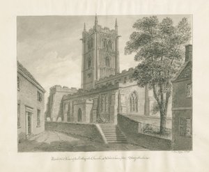 Wolverhampton - St. Peters kirke: sepia-tegning av John Buckler