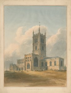 Wolverhampton - St. Peters kirke: akvarellmaleri, 1844 av John Buckler