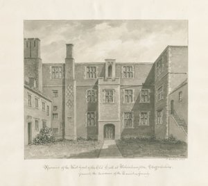Wolverhampton - The Old Hall: sepia-tegning av John Buckler