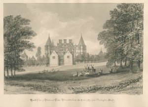 Worcestershire - Westwood Park: sepia-tegning, 1833 av John Buckler