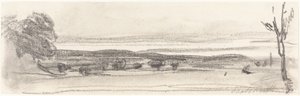 Utsikt over parken, Chatsworth, Derbyshire av John Burgess