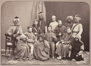 Britiske og innfødte offiserer, 5. regiment av infanteri, Punjab Frontier Force av John Burke