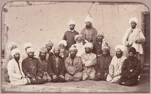 Sirdar Habeeboolah [sic] Gilzai og andre khaner, 1879 av John Burke