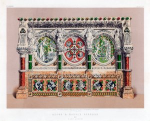 Stein og marmor Reredos, 1800-tallet.
